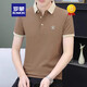 ROMON high-end Paul polo shirt men's short-sleeved T-shirt 2025 new summer business casual lapel half-sleeved shirt men's QY719 brown red M [90-120Jin [Jin equals 0.5 kg]]
