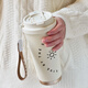 Chengliu Simple Literary Thermos Cup Moon Sun Star Star Couple Men et femmes Cup de l'eau mignon Cartoon Cake Cup de grande capacité 316 Tasse de café intérieur 530ml-SF6623 Simple