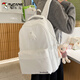 Woodpecker Fresh Schoolbag Femenino estudiante de secundaria de color sólido Color sólido Lindo estudiante de la escuela primaria Mochila estudiante de secundaria Gran capacidad Mochila liviana Red [prenda para conejo]