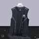 Sommer-Männereis-Seide Atmungsfreie Weste Sport Fitness Basis Hemd breites Schultertraining ärmellose T-Shirt Weste Schnelltrocknen wa schwarz [Schmetterlingsbalken-Weste] 2xl [Empfohlen 130-145 Jin [Jin gleich 0,5 kg]]