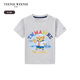 Teenie Weenie Kids 25-year-old baby boy printed short-sleeved round neck T-shirt base layer gray 90 cm
