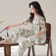 Modal Pyjamas für Frauen im Sommer, Tianshi Baumwolle kurzärmelige, geschnittene Hosen Strickjacke losen dünnen Tupfen lässiger, zufälliger Home-Kleidungsstück 1342 M 80-100jin [Jin gleich 0,5 kg]