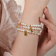 Dara 925 silver pearl bracelet, freshwater pearl bracelet, elastic rope bracelet, 5-6mm, birthday gift for wife, girlfriend