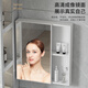 
DAFIFY small apartment wash basin cabinet combined floor-standing bathroom cabinet ceramic integrated basin bathroom wash basin wash basin sink pool white door mirror cabinet 4837cm