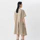 JNBY [Same Model in Shopping Mall] 25 summer new dress with short sleeves loose round neck 5P4G13790 285/mikhaki M
