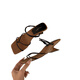 Pushui-Methode Roman Sandals Fairy Dünngürtel Keil Sommer mittlerer Absatzschuhe MRL683-2 Schwarz 38