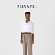 SUNSPELSUNSPEL Women's Spring Classic Cotton Twill Long-Sleeved White Shirt White S