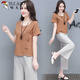 Woodpecker Single/Set 2025 Traje de algodón y línea de algodón NUEVO RETRO RETRO RETRO MODIA DE MODIA MODIA MODIA Pantalones de pierna ancha delgada 2130# Apricot Gray [Pantalones] delgado 3xl
