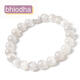 Bhiodha Pangdonglai CALIDAD COLECCIÓN Pulsera de cristal de cabello blanco con todo el cabello con todo, cabello completo, cabello liso ojo de gato 520 cumpleaños de San Valentín F3897 Modelo 13.5 mm