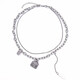 
5021 Titanium Steel Personalized Letter Pendant Necklace for Women with Double Layer Wearing Cold Style Collarbone Chain Ins All-match Sweater Chain 5021 Listed Necklace (Titanium Steel Chain Does Not Fade)