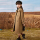DISNEY girls' thickened woolen coat autumn and winter medium-length style college style new style milk tea color 120
