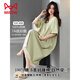 Catman MIIOW high-end nightgown for women summer pure cotton 7A antibacterial long high-end lace loose large size pajamas pregnant women home clothes Main picture CM: 674# Upgraded version pure cotton 7a anti-M (recommended 80-100Jin [Jin equals 0.5 kg])