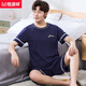 
Hengyuanxiang pajamas men's summer cotton short-sleeved plus-size thin loose middle-aged and young casual home clothing suits can be worn outside 9928 [H series men's short-sleeved shorts suits] L [recommended 100-130Jin [Jin equals 0.5 kg]]