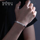 SHENGSHIQIYUAN pt950 platinum bracelet men's platinum bracelet men's genuine platinum carving craft thick style high-end sense 20 cm 18-19 g thick about 4.3mm