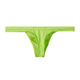 Men's thong sexy small triangle bikini solid color high cross single tit gay out sex underwear pink M