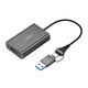 JCZSZ826Type-C转USB转HDMI+VGA转换器笔记本电脑转HDMI芯片 USB转HDMI+VGA转换器(智享版)