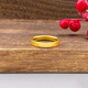 YINXIANGRONG gold couple rings A pair of men's and women's square mouth 999 pure gold 520 Valentine's Day gift for girlfriend and wife Square mouth ring No. 22 ring mouth about 1.2g