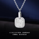 Gold Supreme Square Mirror Platinum Necklace PT950 Pendant Platinum Necklace Birthday Gift Women's Price 4.29g