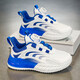 Anta Kids Children's Sports Sports Botón de rotación Botón de primavera y verano Nuevos zapatos pequeños White Mesh Mesh Aprendible Running Shops LS9903 White 28