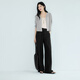 EIFLI (EIFINI) EIFLI 30 Thread Leinen V-Ausschnitt Schutzhemd dünne und transparentes Design Strickjagd 2025 Sommer Neue Top Grey S 80-110jin [Jin entspricht 0,5 kg]