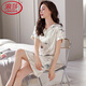 Langsha Nightgown для женщин в летних тонких наполовину льда Ide Real Silk Sexy Sexy Sexy Loose Pajama Home Одежда для дома 9928 L 165