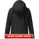
Salomon solid color logo print hooded zipper long sleeve jacket for women black black XS