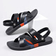 Goldlion sandals men's summer 2025 new fashionable soft-soled beach shoes men wear waterproof and non-slip sandals on the outside to drive two-piece black 9793 38