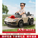 HTI2025 new children's electric car four-wheel car can seat men and women, baby and child remote control toy car four-wheel drive khaki color
