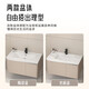 JOMOO Cream Style Space Aluminum Bathroom Cabinet Bathroom Ceramic Integrated Washbasin Washbasin Cabinet Combination Bathroom Washstand Double-Open Main Cabinet 1047 Ceramic Basin + Arc Mirror Cabinet (