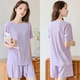 Pajama de mujeres de Langsha para mujeres en verano en verano delgado y suave estilo perezoso y suave se puede usar ropa para el hogar cómoda fuera de 2025 Purple