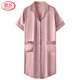 
LangSha (LangSha) mulberry silk nightgown for women in summer thin summer real silk mother pajamas skirt for home midskirt loose plus size Mint green 9905 M 160M