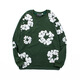 Jingpufei European and American printed sweatshirt Y2K hip-hop street men and women loose pullover 3294 pink XL
