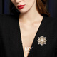 YIBIY2025 latest bright snowflake brooch high-end exquisite fashion corsage luxury pin clothing accessories mother's day gift gold