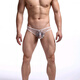 Gay men's underwear Gay sexy boys' underwear see-through pouch low-waist fine mesh thong sexy 0 white XL