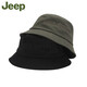 JEEP Jeep Hat Men's Spring and Summer Fisherman Hat Basin Hat Breathable Sun Protection Sun Hat Outdoor Travel Mountaineering Fishing Hat Black
