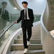 GOKU suit suit men's casual suit male college student DK uniform graduation dress formal black suit + black pants + white shirt + black tie 5XL weight 180-190Jin Jin equals 0.5 kg