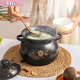 Zhiyin casserole stew pot household gas pot soup pot ceramic pot small casserole high temperature resistant Chinese medicine soup pot pot clay pot pot pot pot double color flower 3-5 people burned and replaced 3892ml