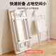 Yaoying folding table desktop simple desk home computer writing study table office long table HXZ35 elegant white - folding single table - 60*120cm