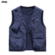 Jeep (JEEP) vest men photography fishing vest summer lightweight mesh multi-pocket work jacket outdoor quick drying vest men