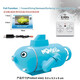 Jouet sous-marin télécommandé Simulate Shark Yacht Mini Camera sous-marin Macaron Blue (quatre canaux) Standard: Batterie + Tournevis