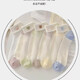 
Summer light and breathable crystal stockings for women's short socks, transparent glass silk, cute cartoon Korean style sports academy [five colors, five pairs] 5 pairs