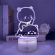 Banda Bear ein und zwei Bubu Peripherales Nachtlicht Emoticon Paket Paar niedliche Figur Atmosphäre Cartoon Peripheriespielzeug Geschenk 3894 Ein und zwei Bubu -Einzelfoto -Modell weißer Hintergrundriss 16 Farben + Fernbedienung USB + Batteriekompartiment