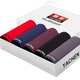 Einfache Richtung 5 Paar Männer Unterwäsche Herrenboxerhosen Jugendmodal Bambusfaserboxerhose Baumwolle Schwarz + Blau + Grau + Kaffee + Big Red (9928) l