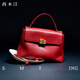 Ximuting Light Time Cowhide Handbag Women's New Commuting Textured Bag Shoulder Crossbody Bag Premium Red
