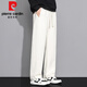 Pierre Cardin Herren Straight Hosen Frühlings- und Sommermodemarke Loose gerade Baumwollhosen Khaki Vielseitige Sportarten und Freizeithosen 6628 Khaki + 6682 Black M [95-115jin [Jin gleich 0,5 kg]]]