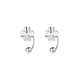 RSRDDY Old Phoenix 9999 sterling silver earrings four-leaf clover women's silver temperament sweet screw-buckle earrings for girls sterling silver four-leaf clover earrings Lao Fengxiang same style 2.99g limited time sale