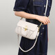 CALVIAKRIM International Light Luxury Brand 2025 New versatile cloud bag underarm trendy fashion genuine leather high-end shoulder bag for women apricot coffee color