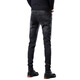 Lee Kids Hong Kong 2025 Summer delgados Jeans negros Los pies delgados de los hombres del estilo coreano de altura de alta gama pantalones casuales 1048-negros más terciopelo engrosado 28