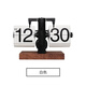 Momen mechanical automatic page-turning clock, retro Nordic simple style clock, living room personalized desktop creative ornament solid wood base clock