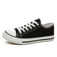 Vancl Offizielle Website Fang Ship Store Flag 2025 Neue Spring Canvas-Schuhe für Männer Jugend Trendy Student Shoes DC-6621 Weiß und Schwarz 39 Herrenstil